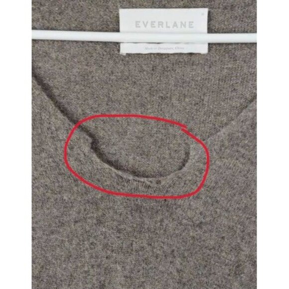 EVERLANE Sweater Womens SZ M 100% Cashmere Gray Long Sleeve Oversized Lagen Soft - Picture 7 of 8